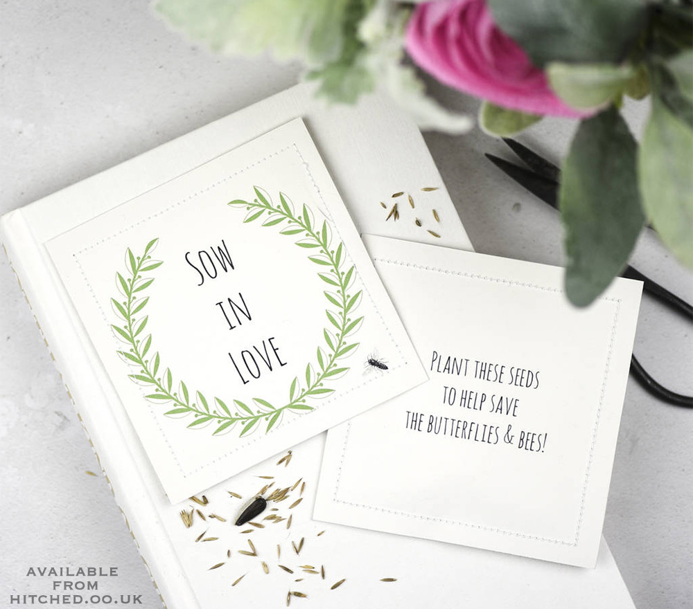 personalised seed packs for wedding favours when Budgeting for a Big Wedding