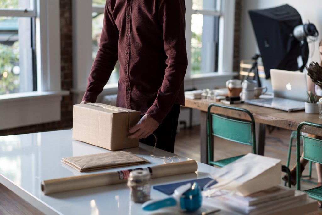 help exceed customers' expectations - wrapping a parcel
