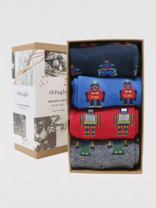 robot socks from we are thought