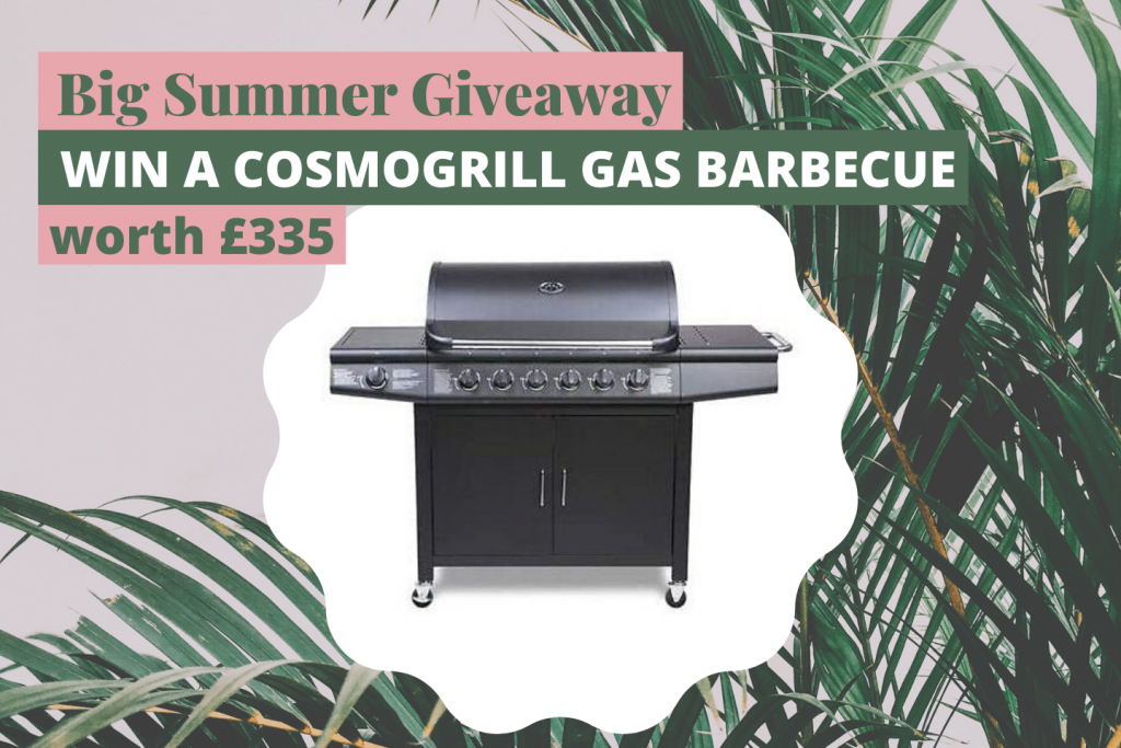 CosmoGrill 6+1 Gas Barbecue Giveaway image. Showing the black model.