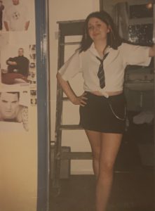 dear 16 year old me dressed as a school girl ready for a night out