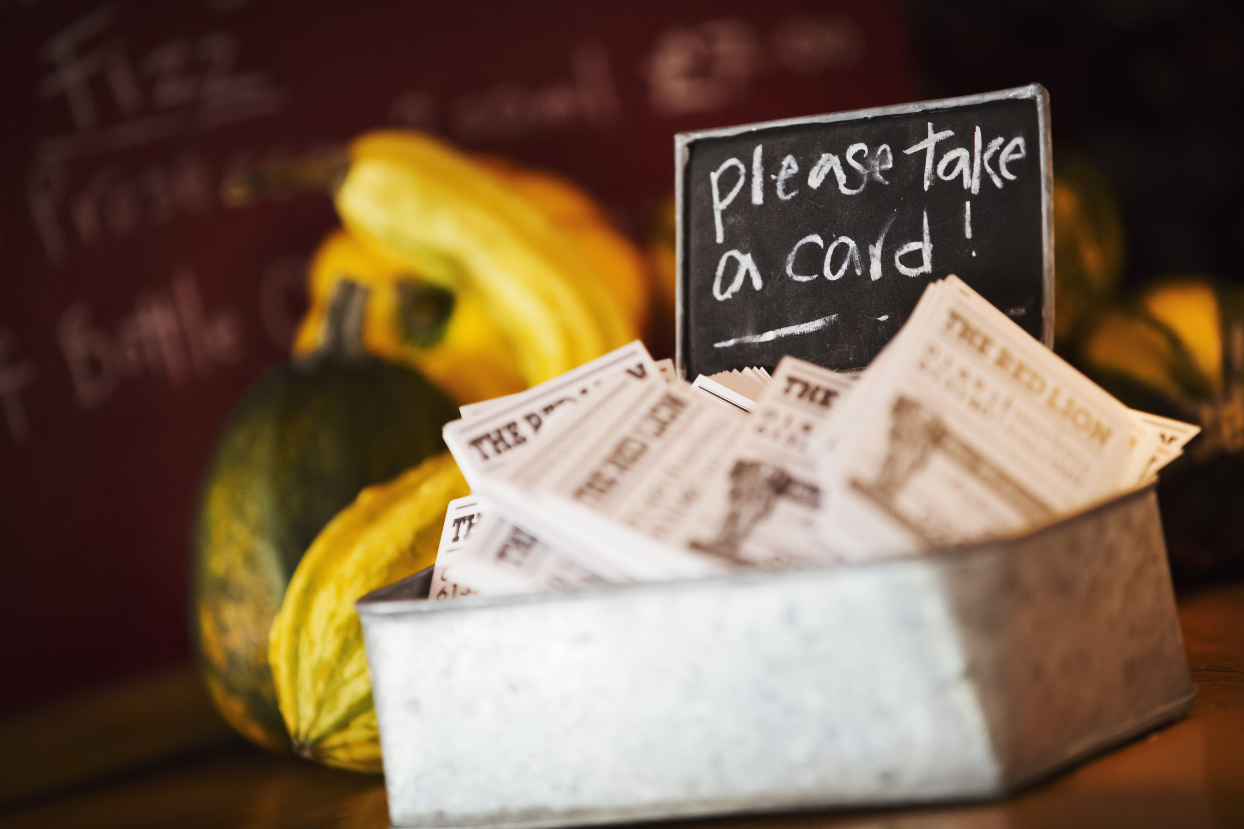 business cards in a pot - great ways to increase your sales at a makers market